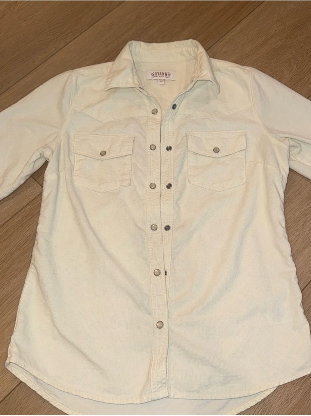 Shyanne Ivory Snap-Front Kids Western Shirt with Chest Pockets